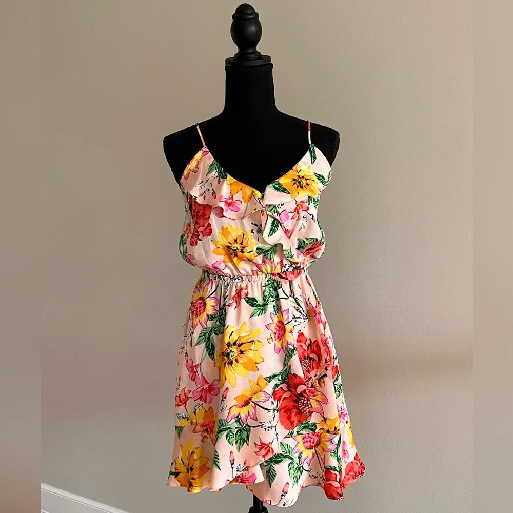 Flora Express Mini Dress with Wrap top in Floral - Picture 1 of 5
